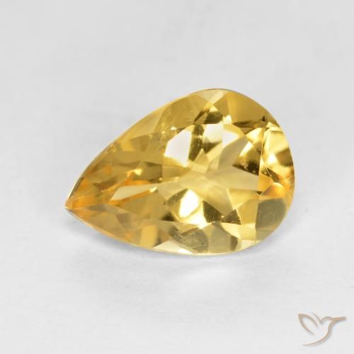 1.62ct طبيعي برتقالى ذهبة سيترين, شكل الكمثرى, VVS-VS