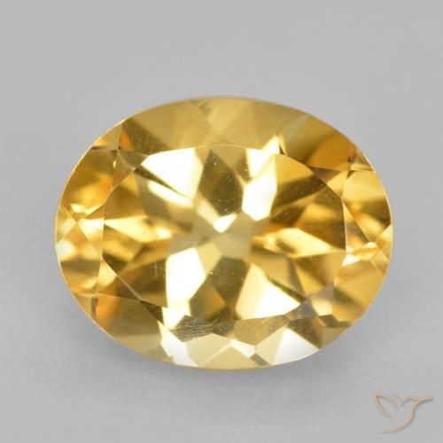 4.68ct طبيعي ذهبى داكن-متوسط سيترين, بيضوي, قليلا جدا