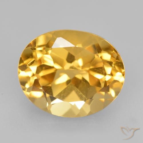 4.86ct طبيعي ذهبى داكن-متوسط سيترين, بيضوي, VVS-VS