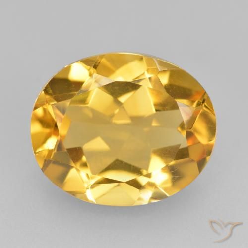 4.10ct طبيعي برتقالى ذهبى غامق سيترين, بيضوي, VVS-VS