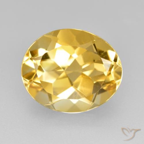 4.38ct طبيعي ذهبي سيترين, بيضوي, VVS-VS