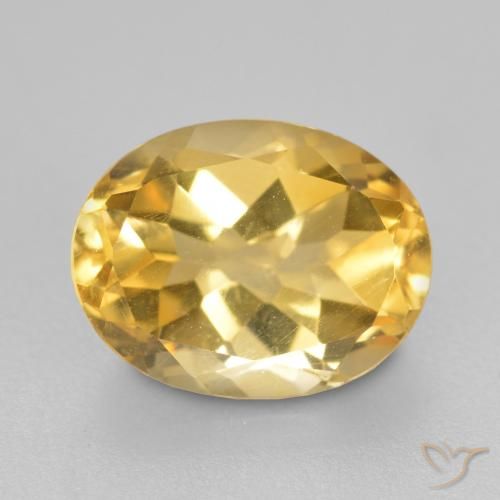1.91ct طبيعي برتقالى ذهبة سيترين, بيضوي, قليلا جدا