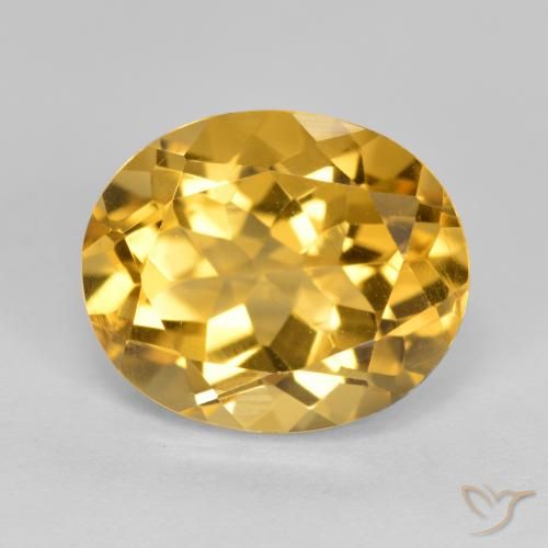 4.84ct طبيعي ذهبي سيترين, بيضوي, VVS-VS