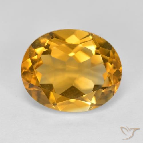 4.79ct طبيعي ذهبى-برتقالى سيترين, بيضوي, VVS-VS