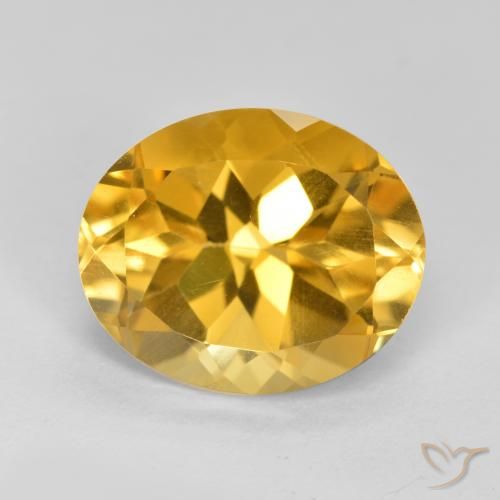 4.49ct طبيعي ذهبى داكن-متوسط سيترين, بيضوي, VVS-VS
