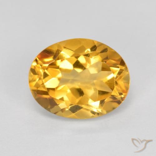 1.92ct طبيعي ذهبى داكن سيترين, بيضوي, VVS-VS