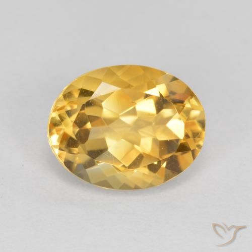 1.72ct طبيعي ذهبى متوسط سيترين, بيضوي, VVS-VS
