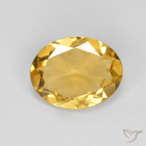 1.40ct طبيعي برتقالى ذهبى غامق سيترين, بيضوي, قليلا جدا