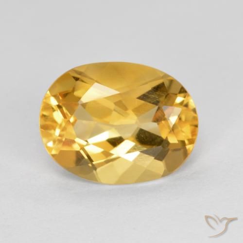 1.73ct طبيعي ذهبى لامع سيترين, بيضوي, قليلا جدا