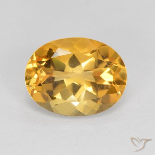 1.83ct طبيعي برتقالى ذهبى غامق سيترين, بيضوي, VVS-VS