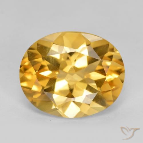 4.01ct طبيعي ذهبى غامق سيترين, بيضوي, قليلا جدا