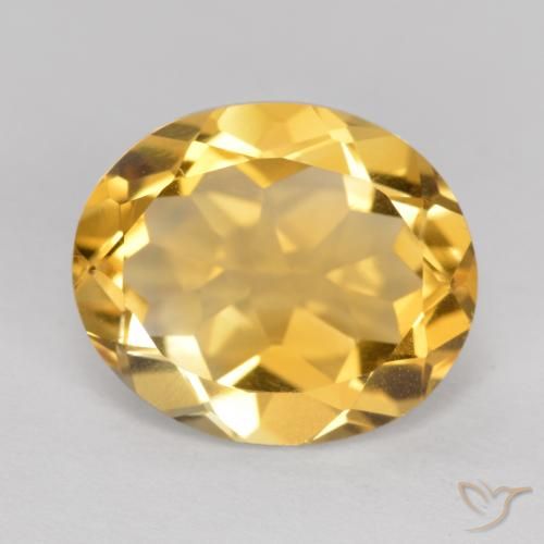 3.98ct طبيعي ذهبى متوسط سيترين, بيضوي, VVS