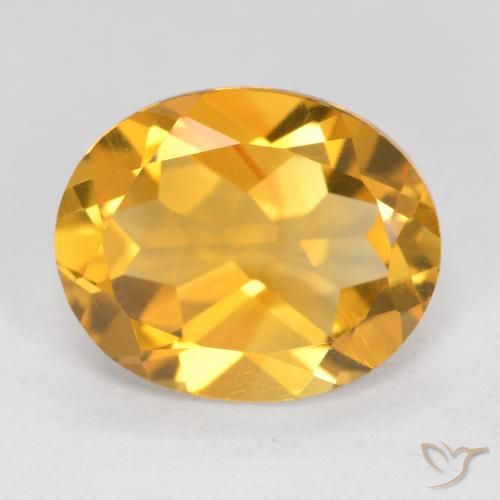 4.34ct طبيعي ذهبى داكن سيترين, بيضوي, VVS-VS