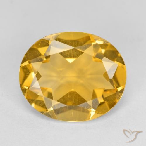 3.59ct طبيعي ذهبى داكن سيترين, بيضوي, VVS-VS