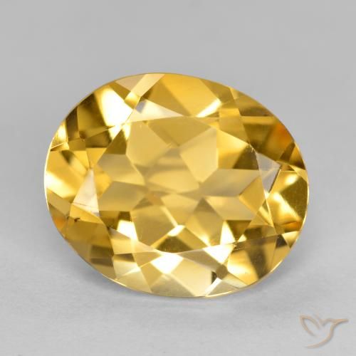 4.10ct طبيعي ذهبى متوسط سيترين, بيضوي, VVS-VS