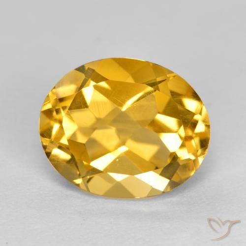 3.72ct طبيعي ذهبى غامق سيترين, بيضوي, VVS-VS