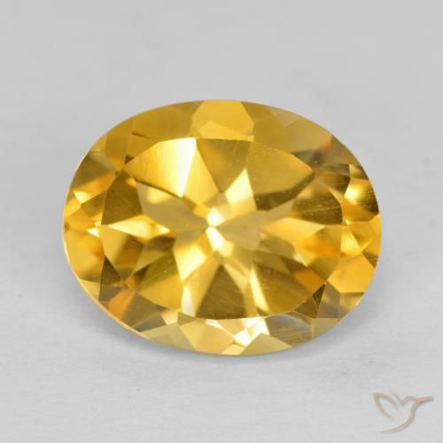 3.67ct طبيعي ذهبى غامق سيترين, بيضوي, VVS-VS