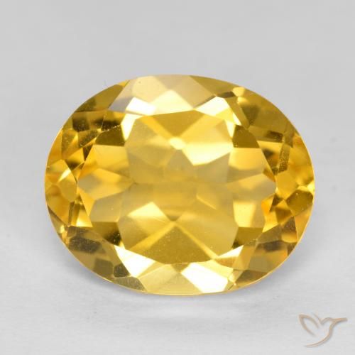 4.77ct طبيعي ذهبي سيترين, بيضوي, VVS-VS
