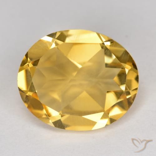 4.08ct طبيعي برتقالى ذهبة سيترين, بيضوي, قليلا جدا