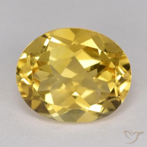 4.70ct طبيعي ذهبى متوسط سيترين, بيضوي, قليلا جدا