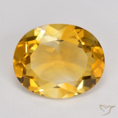 4.11ct طبيعي برتقالى ذهبى غامق سيترين, بيضوي, VVS-VS