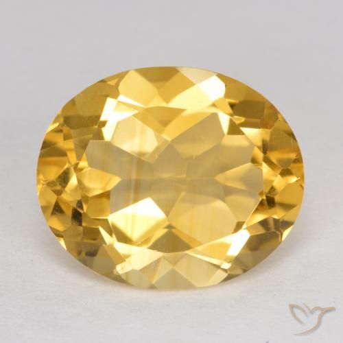 4.14ct طبيعي برتقالى ذهبة سيترين, بيضوي, قليلا جدا