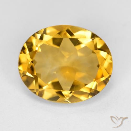 3.85ct طبيعي برتقالى ذهبة سيترين, بيضوي, قليلا جدا