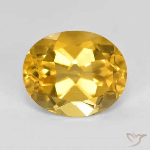 4.76ct طبيعي برتقالى ذهبى غامق سيترين, بيضوي, قليلا جدا