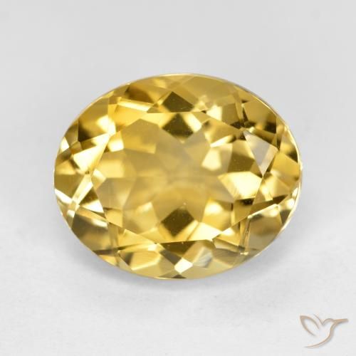 4.51ct طبيعي ذهبى متوسط سيترين, بيضوي, قليلا جدا