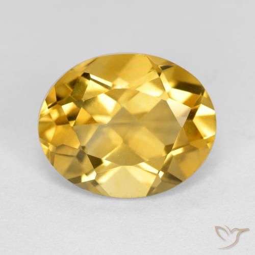 4.16ct طبيعي ذهبى متوسط سيترين, بيضوي, قليلا جدا