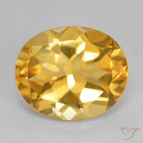 4.46ct طبيعي برتقالى ذهبة سيترين, بيضوي, قليلا جدا