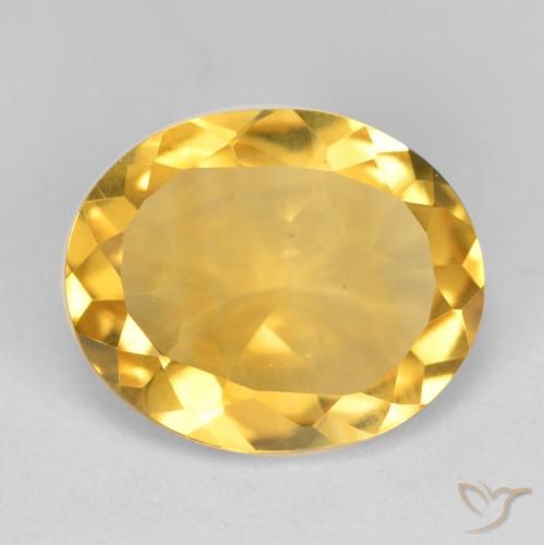 3.81ct طبيعي ذهب سيترين, بيضوي, قليلا جدا