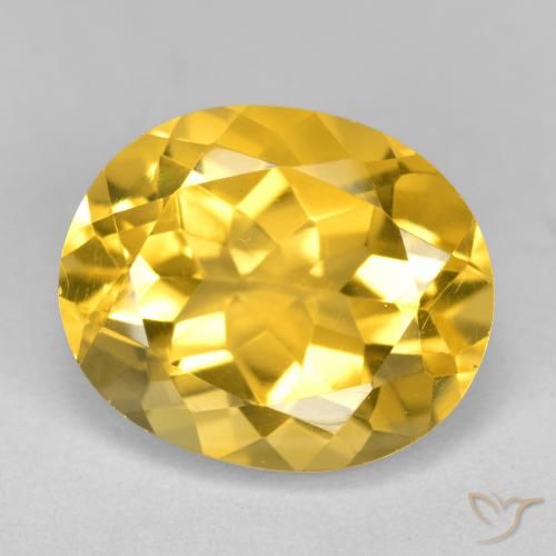 4.40ct طبيعي ذهبي سيترين, بيضوي, قليلا جدا