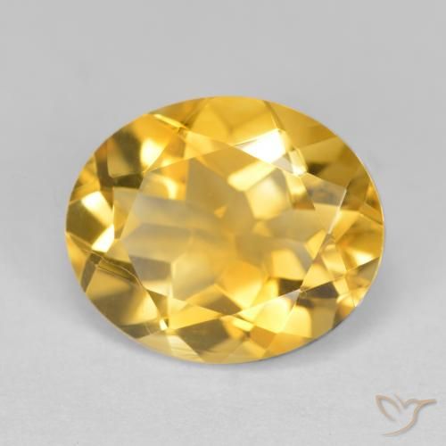 4.22ct طبيعي برتقالى ذهبة سيترين, بيضوي, قليلا جدا