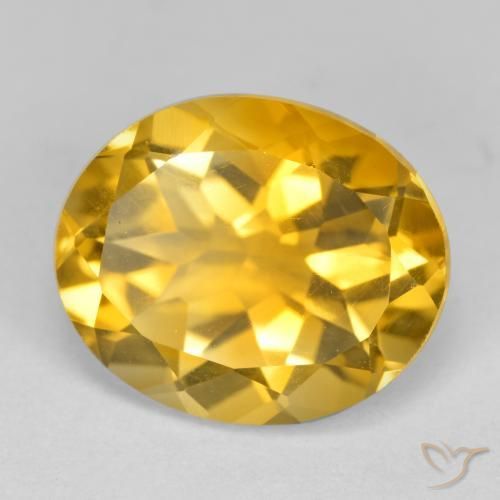 4.35ct طبيعي ذهبى لامع سيترين, بيضوي, قليلا جدا