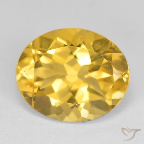 4.07ct طبيعي برتقالى ذهبة سيترين, بيضوي, قليلا جدا