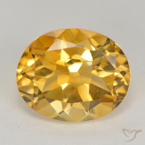 4.73ct طبيعي ذهبى متوسط سيترين, بيضوي, قليلا جدا