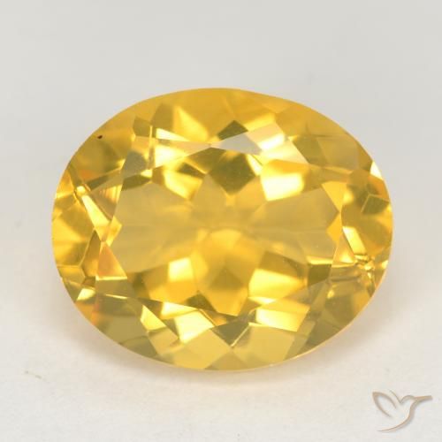 4.29ct طبيعي ذهبي سيترين, بيضوي, قليلا جدا