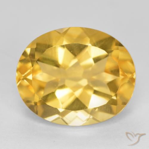 4.94ct طبيعي ذهب سيترين, بيضوي, قليلا جدا