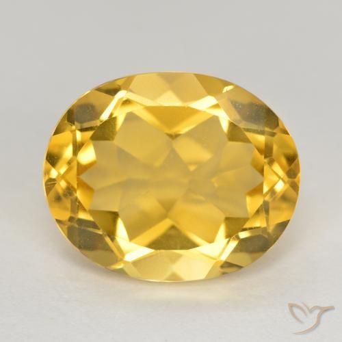 4.63ct طبيعي ذهبى متوسط سيترين, بيضوي, قليلا جدا