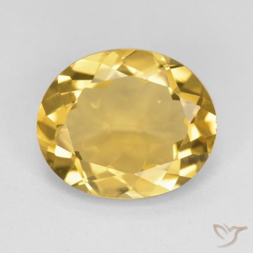 3.89ct طبيعي ذهب سيترين, بيضوي, قليلا جدا