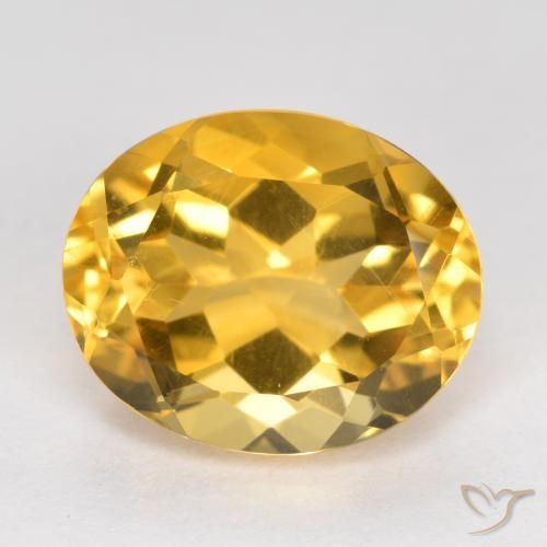 3.59ct طبيعي ذهبى متوسط سيترين, بيضوي, VVS-VS