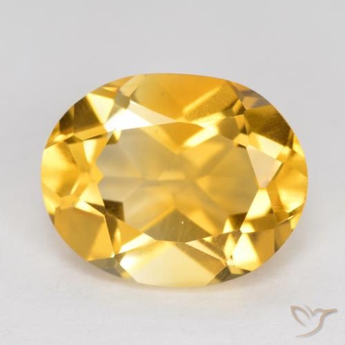 3.44ct طبيعي ذهبى لامع سيترين, بيضوي, VVS-VS