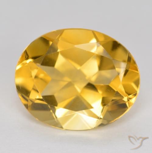3.14ct طبيعي برتقالى ذهبى غامق سيترين, بيضوي, VVS-VS