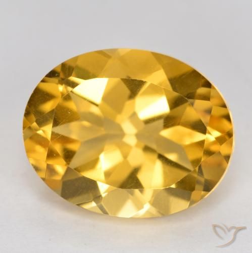 3.50ct طبيعي برتقالى ذهبى غامق سيترين, بيضوي, VVS-VS