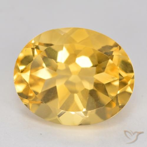 3.92ct طبيعي ذهبى متوسط سيترين, بيضوي, VVS-VS