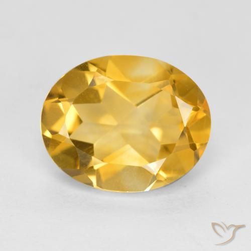 2.94ct طبيعي ذهبى متوسط سيترين, بيضوي, VVS