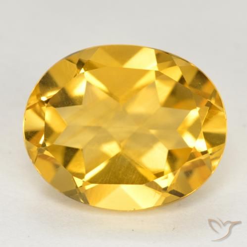 3.48ct طبيعي ذهبى لامع سيترين, بيضوي, VVS-VS