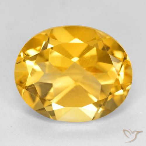 3.50ct طبيعي ذهبى لامع سيترين, بيضوي, VVS-VS