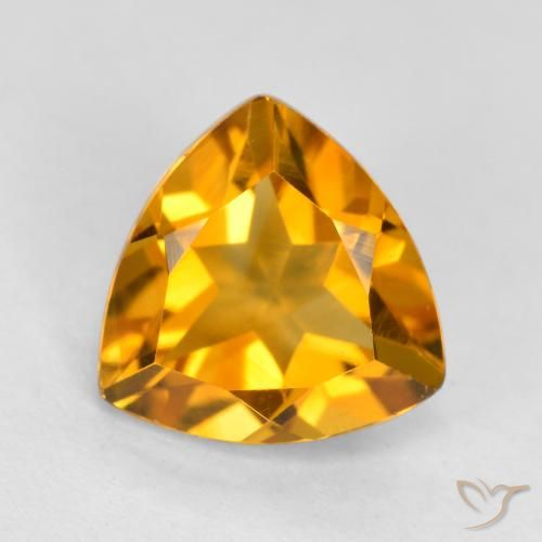 1.16ct طبيعي ذهبى-برتقالى غامق سيترين, مثلثى, VVS-VS